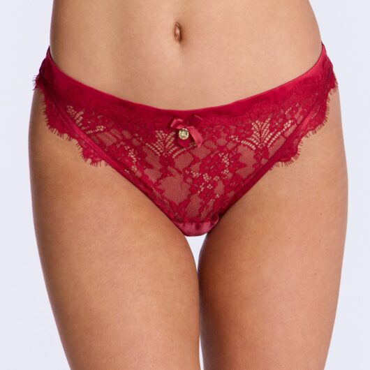 Boux Avenue Passion lace briefs - Dark Red - 16